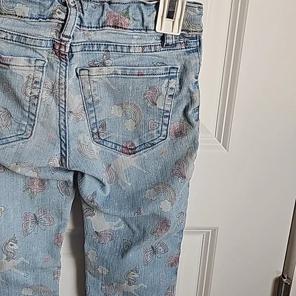 The Children's Place Unicorn Print Stretchy Jean W/ Adjustable Waistband Size 5 - Picture 4 of 7